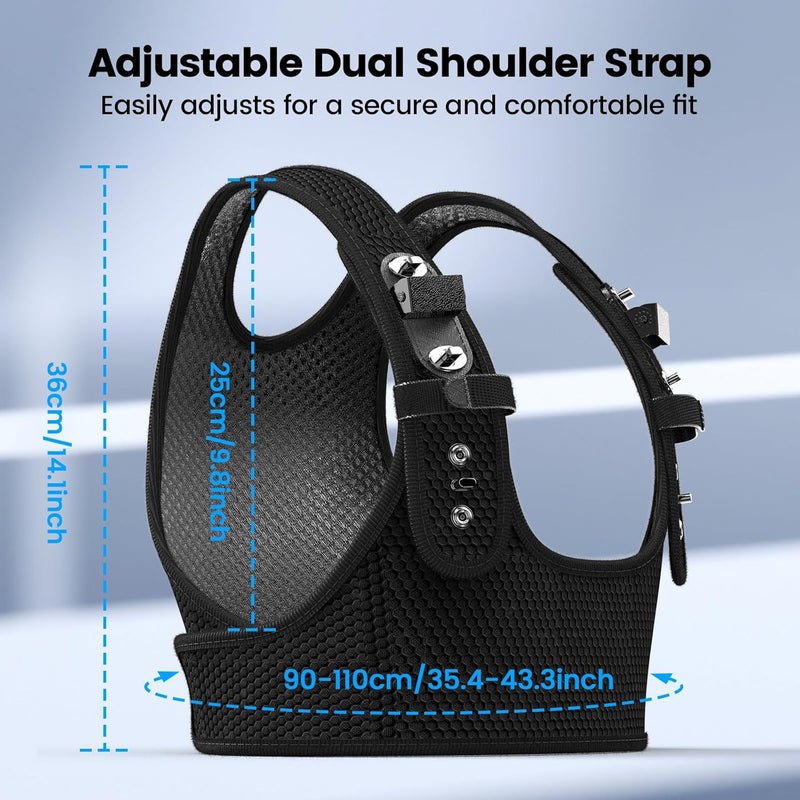 BOBLOV Dual Shoulder Mount, Body Worn Camera Vest Mount, for All Brand Body Cam, Wearable Body Camera Mount with Adjust Board for Law Enforcement, Free Hands for Video Record (Wide) - Image 4